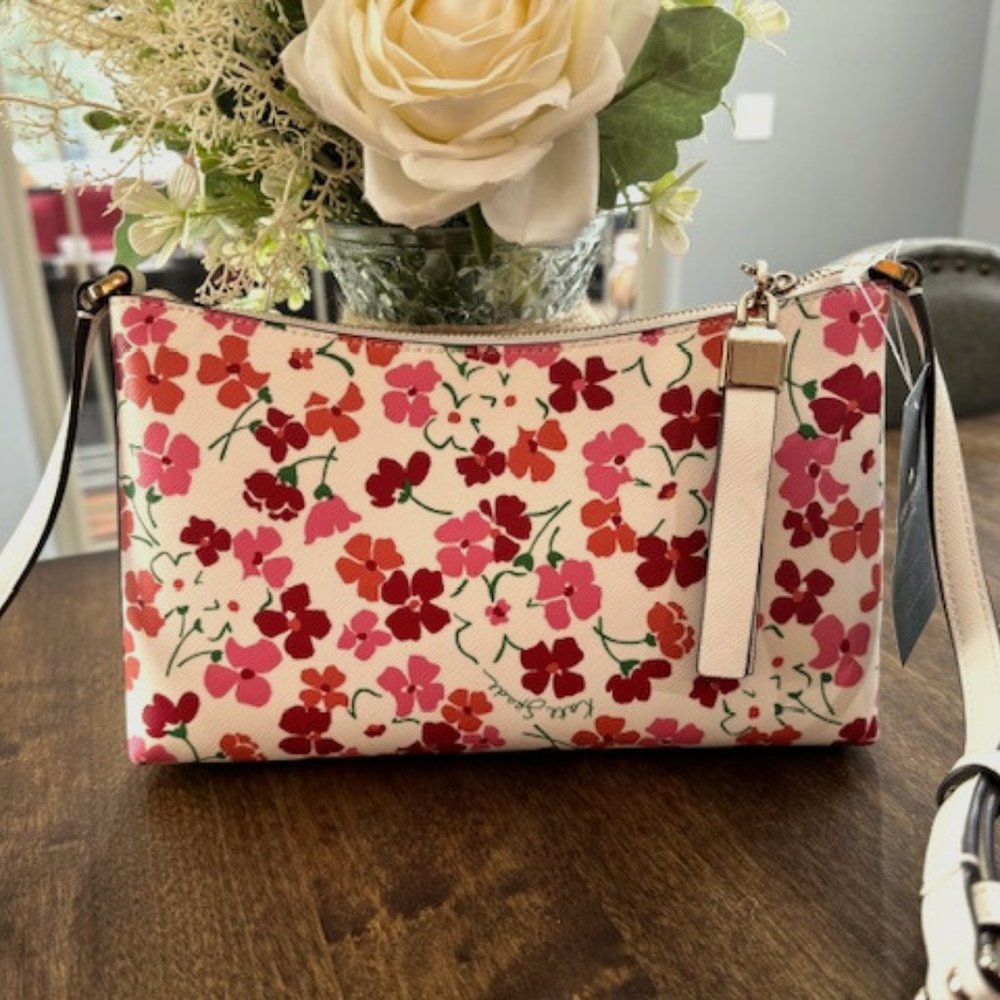Kate Spade Sadie Sunny Floral Printed Crossbody - Pink Multi KG469